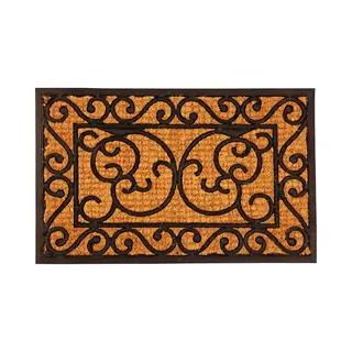 Esschert Design RB21 deurmat Rubberen mat Binnen/buiten Ovaal Zwart, Bruin