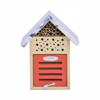 Esschert Design Insectenhotel - Rood - Hout En Rvs - 18 X 15 X 24 Cm