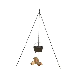 Esschert Design - Driepoot Met Ketting - Haardvuur Accessoires - Staal - Zwart