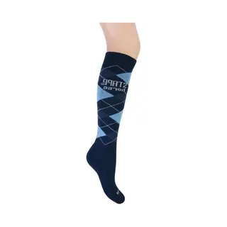 Stapp Horse Stapp [horse] - Paardrijsokken 33600 Ruit Unisex - 1-Pack - Maat 39/42 - Zwart
