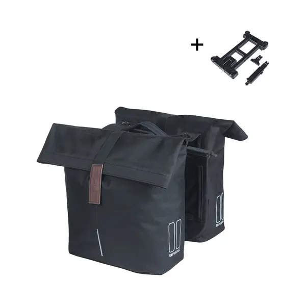 Basil City Pannier Bags Mik 28-32L - Black thumbnail