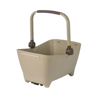 Basil Buddy Mik Hundefahrradkorb - 32L, Braun, Robust, Inkl. Abschließbarem Mik-System Und Mik Carrier-Platte, Perfekt Für Den Sicheren Transport
