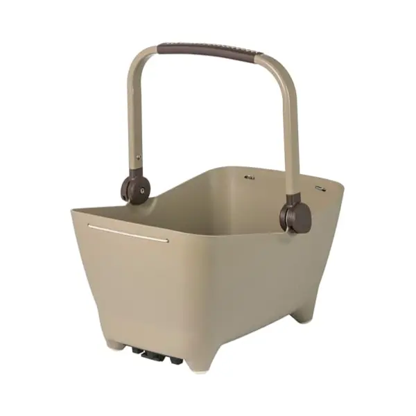 Basil Buddy Mik Hundefahrradkorb - 32L, Braun, Robust, Inkl. Abschließbarem Mik-System Und Mik Carrier-Platte, Perfekt Für Den Sicheren Transport thumbnail