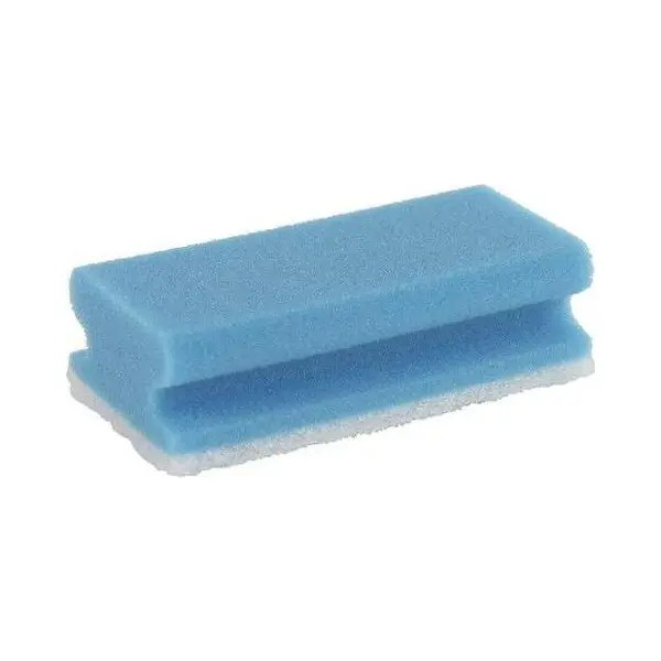 Schuursponzen Met Greep 10stuks 140x70x42mm Blauw / Wit Haccp (105025) thumbnail
