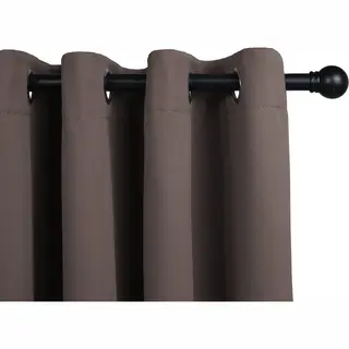 Lifa-Living Lifa Living Gordijn - Donker Taupe - Geluidswerend & Verduisterend - Verduisteringsgordijnen Met Ringen - 100% Polyester - 150 X 250 Cm - 1 Stuk