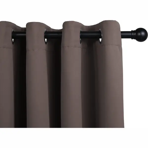Lifa-Living Lifa Living Gordijn - Donker Taupe - Geluidswerend & Verduisterend - Verduisteringsgordijnen Met Ringen - 100% Polyester - 150 X 250 Cm - 1 Stuk thumbnail