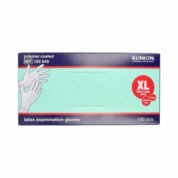 Klinion Onderzoekshandschoen Prot Latex Maat Xl Poedervrij 100 Stuks thumbnail