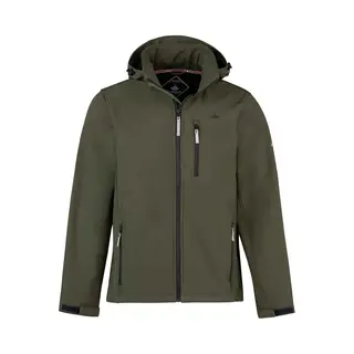 BjØRnson Dag Softshell 4 Seizoenen Tussenjas Heren Winddicht - Maat 2XL - Olijfgroen