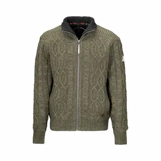 BjØRnson Viggo Teddy Wintervest Heren - Kabel Gebreid - Maat L - Olijfgroen