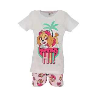 Paw Patrol Pyjama - Shortama - Maat 98/104 - Katoen - Wit/Roze - Meisjes