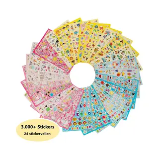 Grafix 1250 Stickers | Xxl Mega Stickerpakket | Clear Stamps - Unicorn Stickers - Deco Stickers - Foam Stickers - 3D Stickers | Stickers Voor Kinderen &
