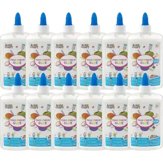 Grafix Hobbylijm 12pcs - Knutsellijm Voor Kinderen - 250ml Knutsellijm - Lijmen & Plakken - Hobbylijm Transparant - Knutselen Voor Kinderen - Hobbylijm