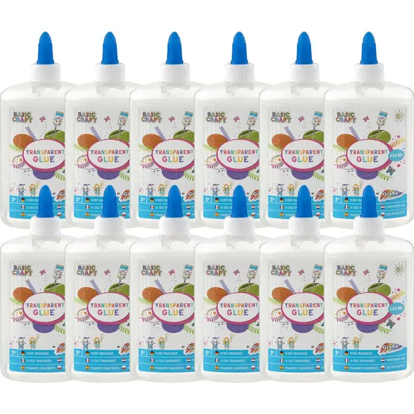 Grafix Hobbylijm 12pcs - Knutsellijm Voor Kinderen - 250ml Knutsellijm - Lijmen & Plakken - Hobbylijm Transparant - Knutselen Voor Kinderen - Hobbylijm thumbnail