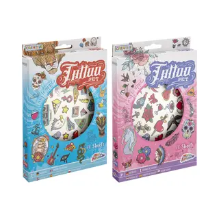 Tattoos Kinderen 2pcs Voor Jongens & Meisjes - Make Up Kinderen Set Meisjes - Make-up & Tatoeages - 10 Vellen Per Set - Joya Creative