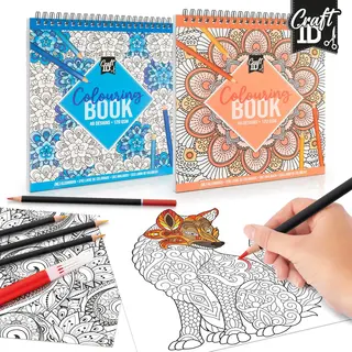 Craft Id Mandala Kleurboek Voor Volwassenen - Kleurboeken Volwassenen Met Kleurboek Mandala's, 2-Pack Mandala Kleurboek Volwassenen Voor Kleuren En Ontspanning