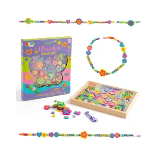 Joya Creative Sieradenpakket Houten Kralen 142pcs – Knutselpakketten – Fsc Hout – Inclusief Houten Opbergdoos – Knutselen Voor Meisjes - Sieraden Maken