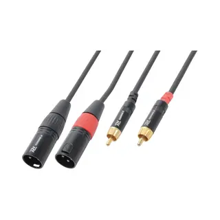 Pd-Connex CX66-3 Audio-Kabel 3 m 2 x Xlr (3-pin) 2 x Rca Schwarz