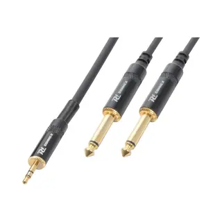 Pd-Connex 177131 audio kabel 1,5 m 3.5mm 2 x 6.35mm Zwart