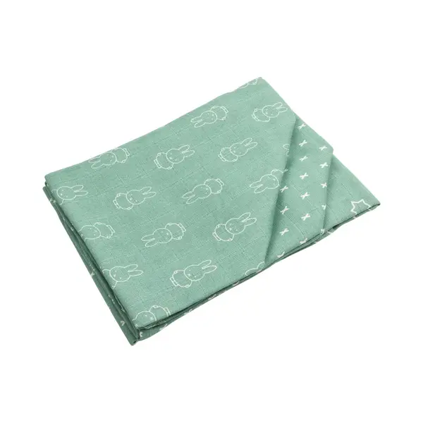 Briljant Baby Nijntje Hydrofiel Luiers Smile - Teal - 70x70 Cm - 3 Stuks thumbnail