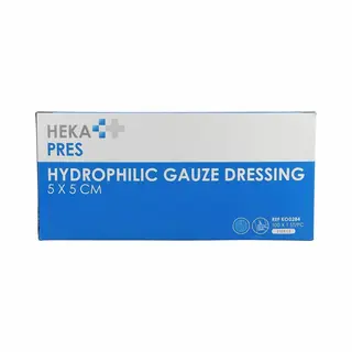 Heka Pres Hydrophilic Gauze Dressing 5 X 5 Cm 12 Lagen | 100 Stuks