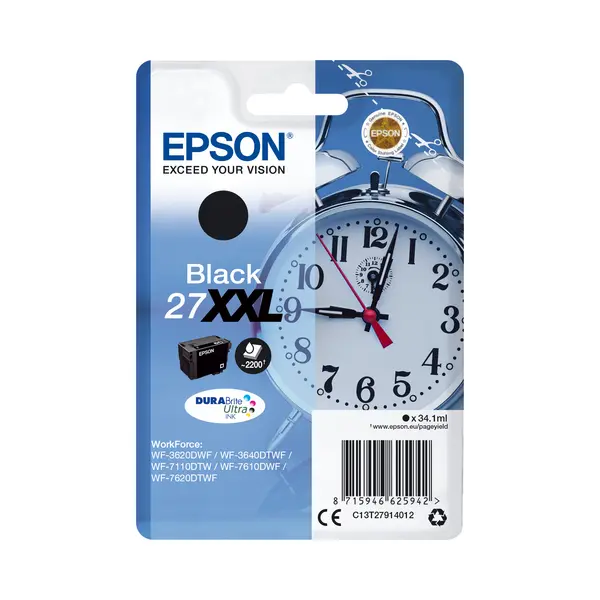 Epson Singlepack Black 27XXL DURABrite Ultra Ink thumbnail