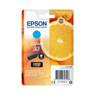 Epson Oranges Singlepack Cyan 33 Claria Premium Ink