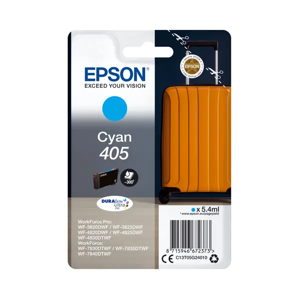 Epson Singlepack Cyan 405 DURABrite Ultra Ink thumbnail