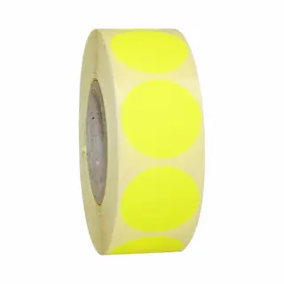 Fluor Geel Etiket 25mm