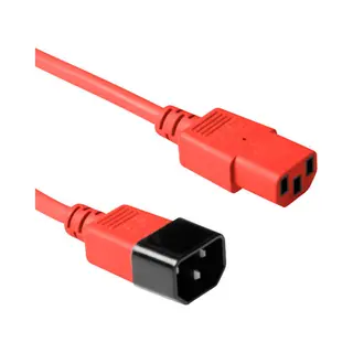Act Netsnoer C13 - C14 rood 0,6 m