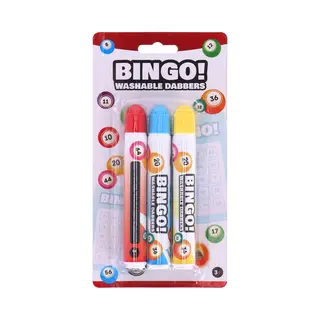 Bingo Dabbers 3 Stuks – Rood, Groen & Blauw – 20 Ml Per Dabber – Markeer Nummers Voor Bingo Spel – Longfield Games