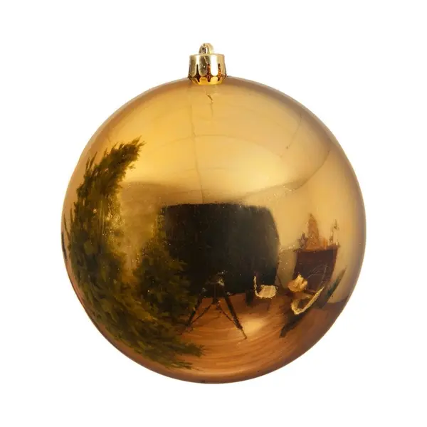Decoris Kerstbal - Goud - Groot - 20 Cm - Kunststof - Glans - Kerstversiering thumbnail