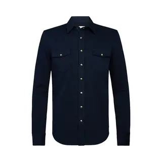 Profuomo Overshirt Marine, Effen