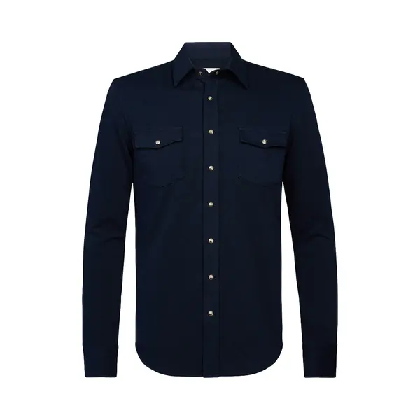 Profuomo Overshirt Marine, Effen thumbnail