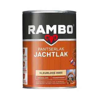 Rambo Pantser Jachtlak - Transparant Hoogglans - Water & Weerbestendig - Beschemt Het Hout - 0.25L