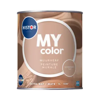Histor My Color Muurverf Sombrero Tan - Extra Mat – Reinigbaar En Geurarm – Extra Dekkend En Vochtregulerend – Voor Binnen – 1L - Beige