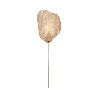 Good & Mojo Wandlampe Kinabalu, Natur, 50 Cm, Bambus Stecker