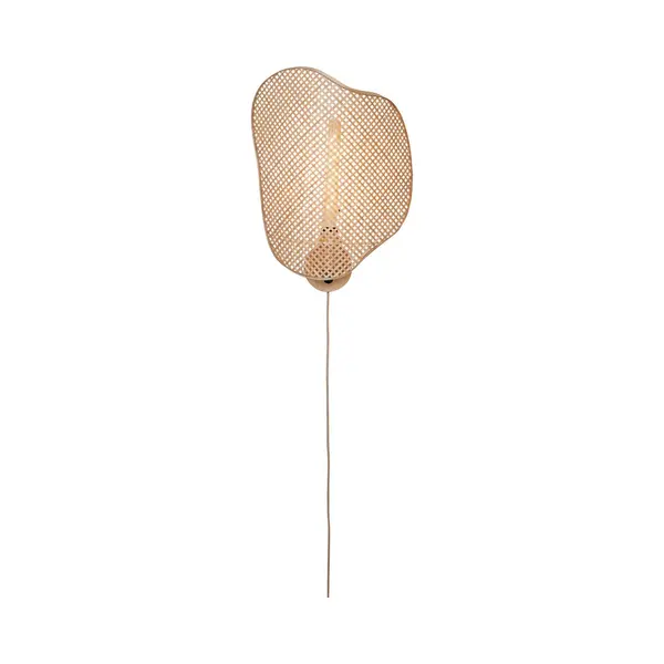Good & Mojo Wandlampe Kinabalu, Natur, 50 Cm, Bambus Stecker thumbnail