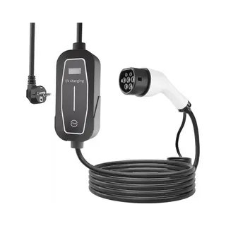Energenie Mobiele Ev-Lader 3, 7 Kw Met Lcd-Display – 10 M | Draagbare Evse Type 2 | Elektrische Auto Laadkabel