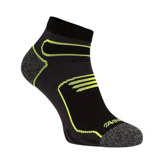 Avento Sport Enkelsokken Heren - 2-Pack - Zwart/Fluorgeel - 35-38