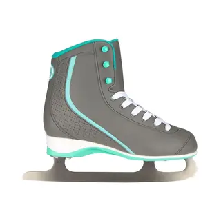 Nijdam Disco Drifter - Kunstschaatsen - Pu Leer - Grijs/Mintgroen/Wit - Maat 38