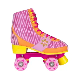 Nijdam Rolschaatsen - Chevron - Roze/Oranje - Maat 37/38