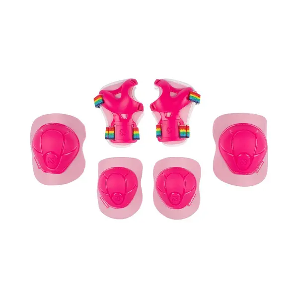 Nijdam Skate Beschermset Kinderen - Pink Rainbows - Roze/Wit - S thumbnail