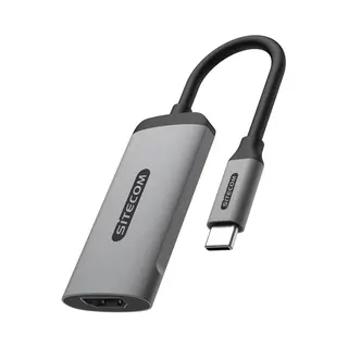 Sitecom Ad-1003 tussenstuk voor kabels Hdmi-A Usb-C Zwart, Grijs