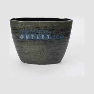 Hs Potterie Tokio Ovale Bloempot Groen L33 X B16 X H26 Cm