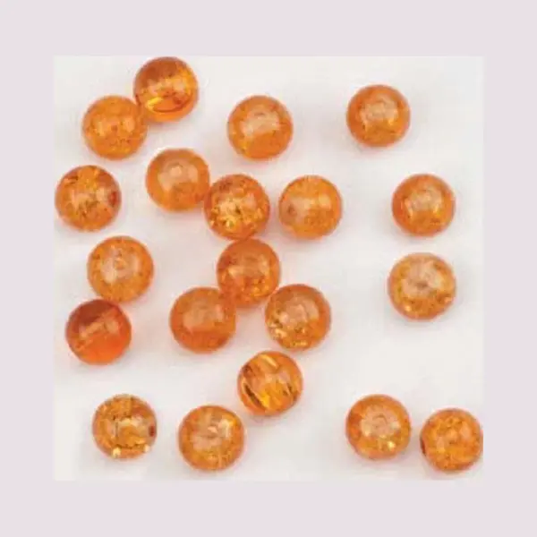 Hobby & Crafting Fun Sparkle Glass Beads, 8mm, Peach, 20pcs thumbnail