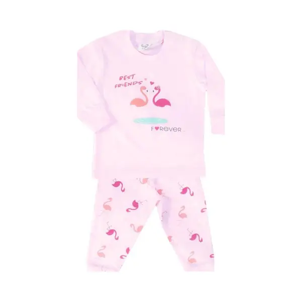 Fun2Wear Pyjama Flamingo Pink Maat 152 thumbnail