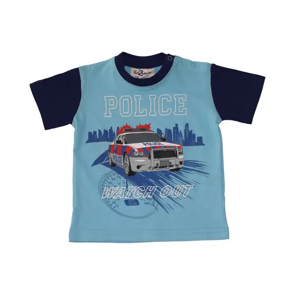 Fun2Wear - Politie Shortama Baby | Dress Blues - Katoen - Maat 74 thumbnail