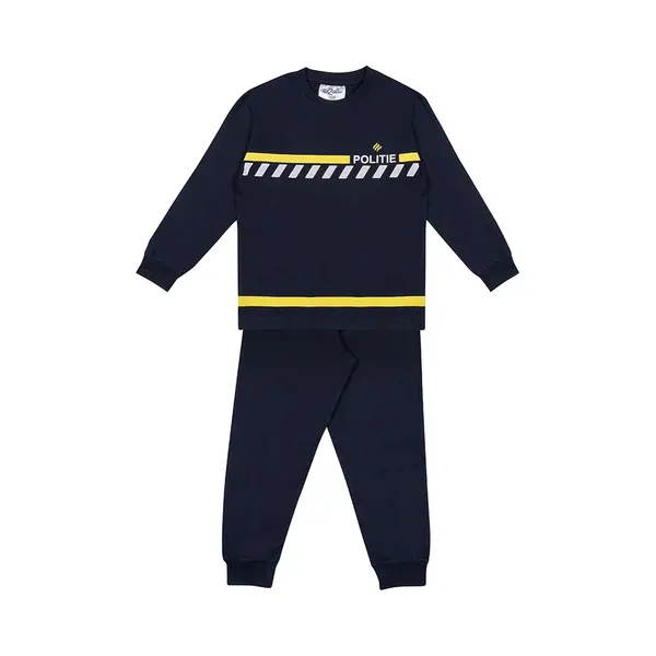 Fun2Wear - Pyjama Baby Politie Uniform | Navy Blauw Meisjes Jongens - Katoen - Maat 80 thumbnail