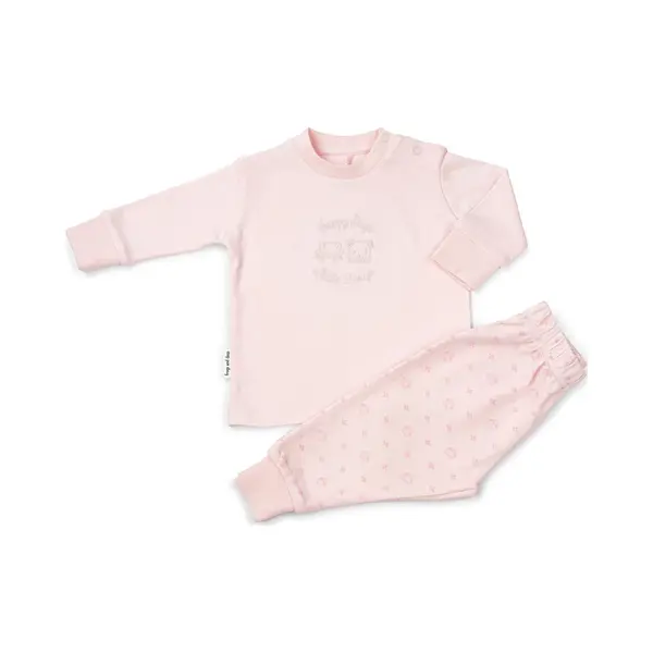 Frogs And Dogs - Pyjama Basic Met Borduursel - Roze - Maat 74 - Meisjes thumbnail