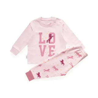 Frogs And Dogs - Horse F&D Pyjama | Roze Meisjes Jongens - Katoen - Maat 122/128